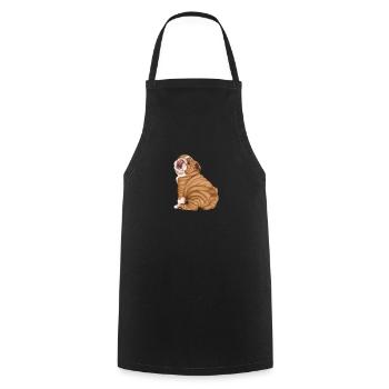 Bouledogue anglais - Tablier de cuisine - noir - Devant - AI Model Male 185 dark (185cm)