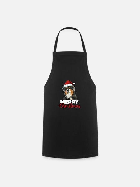 Merry Christmas Australian Shepherd Hunde Geschenk - Kochschürze - Schwarz
