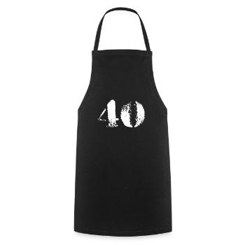 40 numéro - Tablier de cuisine - noir - Devant - AI Model Male 185 dark (185cm)