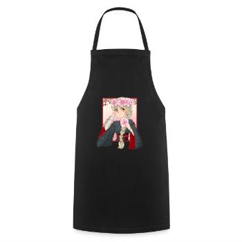 Esthétique Japonaise Anime Girl I Otaku I Manga Kawa - Tablier de cuisine - noir - Devant - AI Model Male 185 dark (185cm)