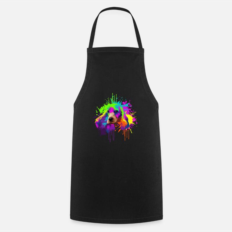 Splash Art Cocker Spaniel Hundehalter Geschenk - Kochschürze - Schwarz