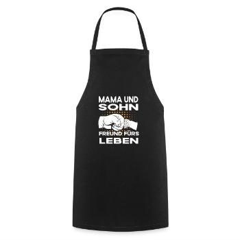 Mama Und Sohn Freunde Fürs Leben - Kochschürze - Schwarz - Vorne - AI Model Male 185 dark (185cm)