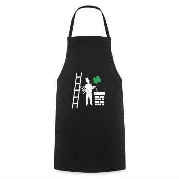 Schonsteinfeger lucky charm shamrock gift - Cooking Apron - black - Front - AI Model Male 185 dark (185cm)