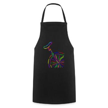 Colorful Stroke Unicycle - Cooking Apron - black - Front - AI Model Male 185 dark (185cm)