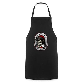 Rocker Rock rock music musical cadeau - Tablier de cuisine - noir - Devant - AI Model Male 185 dark (185cm)