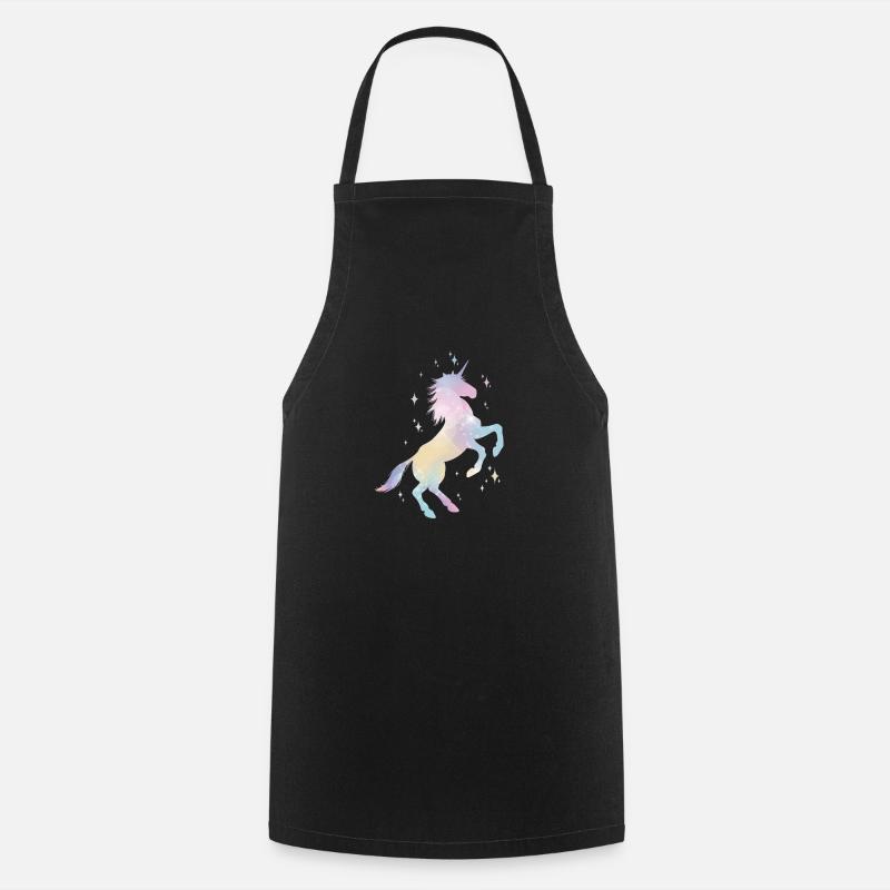 Einhorn - Kochschürze - Schwarz
