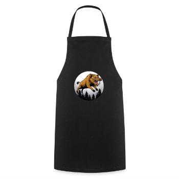 Wild boar wild boar hunting hunter gift - Cooking Apron - black - Front - AI Model Male 185 dark (185cm)