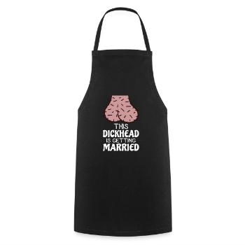 This Dickhead is getting Married - Cooking Apron - black - Front - AI Model Male 185 dark (185cm)
