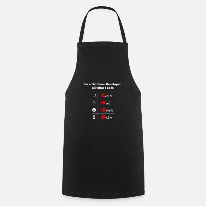 Développeur de base de données, CRUD, bases de données, SQL, DBA - Tablier de cuisine - noir