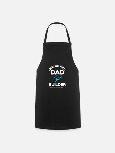 Papa et constructeur - Tablier de cuisine - noir