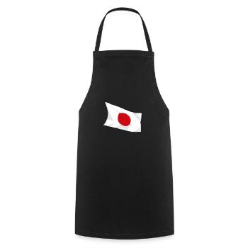 Drapeau du Japon 8 bits Drapeau japonais Retro Gamer - Tablier de cuisine - noir - Devant - AI Model Male 185 dark (185cm)