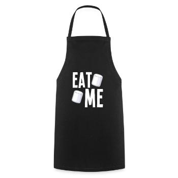 Mange-moi des guimauves - Tablier de cuisine - noir - Devant - AI Model Male 185 dark (185cm)
