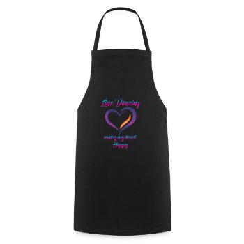 Happy Line Dancing Love Land Line Dancer - Cooking Apron - black - Front - AI Model Male 185 dark (185cm)