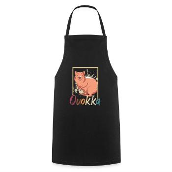 Quokka - Cooking Apron - black - Front - AI Model Male 185 dark (185cm)