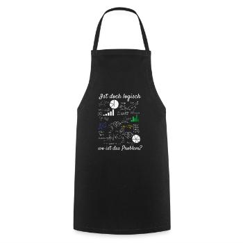Mathematik Algebra Lehrer Studium Abitur Sprüche - Kochschürze - Schwarz - Vorne - AI Model Male 185 dark (185cm)