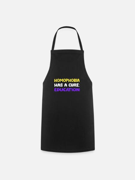Lustiges Nonbinary und Genderqueer Geschenk - Kochschürze - Schwarz