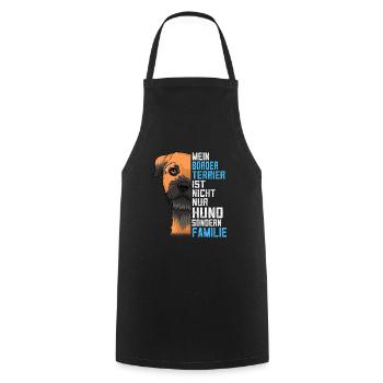 Border Terrier Hund Schönes Geschenk - Kochschürze - Schwarz - Vorne - AI Model Male 185 dark (185cm)