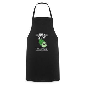 Gurken Spruch - Kochschürze - Schwarz - Vorne - AI Model Male 185 dark (185cm)