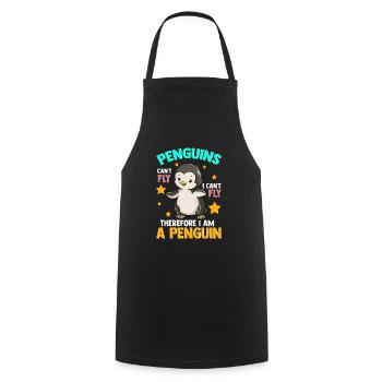 Cute Penguins Can't Fly I Can't Fly I Am A Penguin - Cooking Apron - black - Front - AI Model Male 185 dark (185cm)