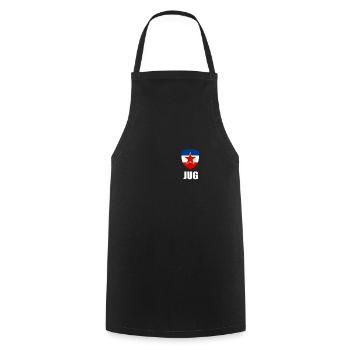 Drapeau Yougoslavie SFRJ Tito Yugo Serbie Croatie - Tablier de cuisine - noir - Devant - AI Model Male 185 dark (185cm)