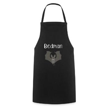 Bedman bat nightgown pajamas pajamas - Cooking Apron - black - Front - AI Model Male 185 dark (185cm)