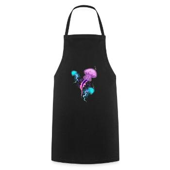 jellyfish - Cooking Apron - black - Front - AI Model Male 185 dark (185cm)