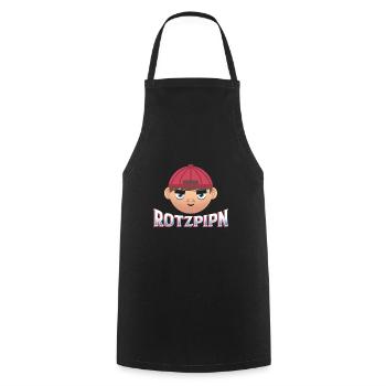 Rotzpipn | Rotzbua | Geschenk für Coole Jungs - Kochschürze - Schwarz - Vorne - AI Model Male 185 dark (185cm)