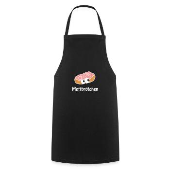 mettbrötchen mett liebe - Kochschürze - Schwarz - Vorne - AI Model Male 185 dark (185cm)
