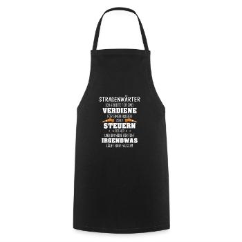 Straßenwärter Steuern Straßenmeister Geschenk - Kochschürze - Schwarz - Vorne - AI Model Male 185 dark (185cm)