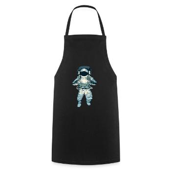 The Astronaut - Cooking Apron - black - Front - AI Model Male 185 dark (185cm)