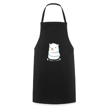 I Need A Hug Cuddle Day Cuddle Party Gift - Cooking Apron - black - Front - AI Model Male 185 dark (185cm)