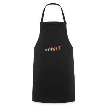 Vintage Volleyball Evolution Game Idée cadeau - Tablier de cuisine - noir - Devant - AI Model Male 185 dark (185cm)
