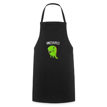 Wein Vinosaurier Weißwein Winzer Geschenk - Kochschürze - Schwarz - Vorne - AI Model Male 185 dark (185cm)