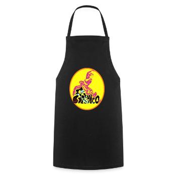 Flamenco Floral Dancer and Word - Cooking Apron - black - Front - AI Model Male 185 dark (185cm)