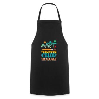 Art teachers lend the world color - Cooking Apron - black - Front - AI Model Male 185 dark (185cm)