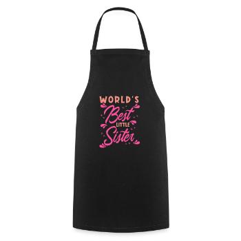 World's best sister - Cooking Apron - black - Front - AI Model Male 185 dark (185cm)
