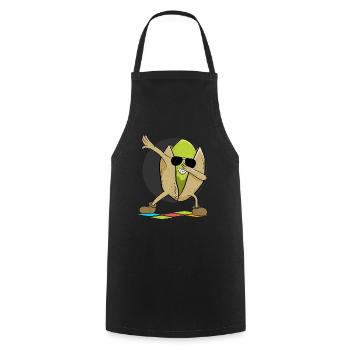 Dabbing Pistachio Day Gift Funny Pistachios - Cooking Apron - black - Front - AI Model Male 185 dark (185cm)