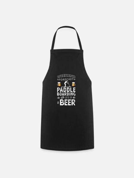 Wochenendprognose Paddleboarding und Bier - Kochschürze - Schwarz
