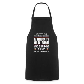 Cadeau de whisky pour hommes pour buveurs de bourbon drôle - Tablier de cuisine - noir - Devant - AI Model Male 185 dark (185cm)