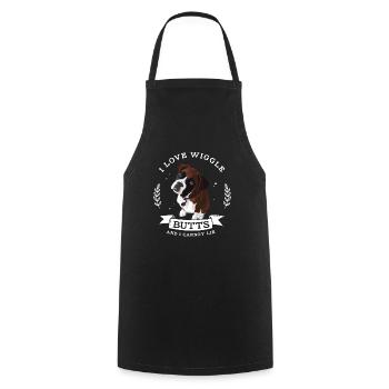 Dog Lover Gifts for a Boxer owner - Cooking Apron - black - Front - AI Model Male 185 dark (185cm)
