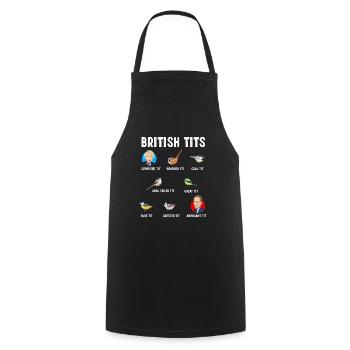 Tit Bird Gift Boris Johnson Matt Hancock - Cooking Apron - black - Front - AI Model Male 185 dark (185cm)