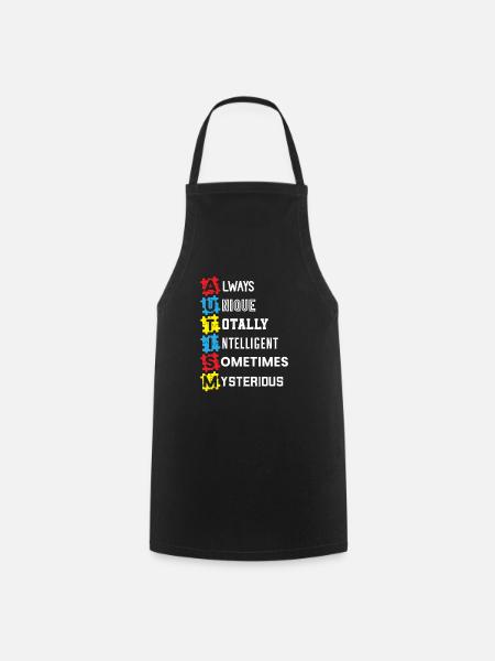 Autism Awareness ASD Autism Spectrum Disorder - Cooking Apron - black