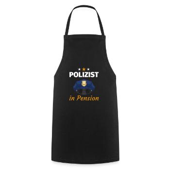 Polizei Polizist Polizeiauto Blaulicht Jungs Mann - Kochschürze - Schwarz - Vorne - AI Model Male 185 dark (185cm)