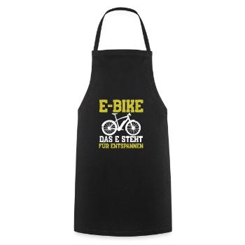 E-BIKE Electric Bicycle Electric Bike Battery Bicycle - Cooking Apron - black - Front - AI Model Male 185 dark (185cm)
