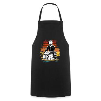 Motorcycle Lifestyle / Moto / moto biker - Tablier de cuisine - noir - Devant - AI Model Male 185 dark (185cm)