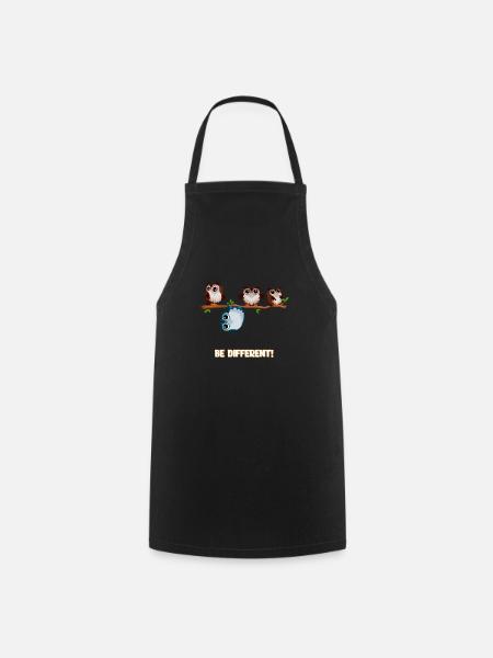 Be Different Mignon Mignon Chouette Cadeau - Tablier de cuisine - noir