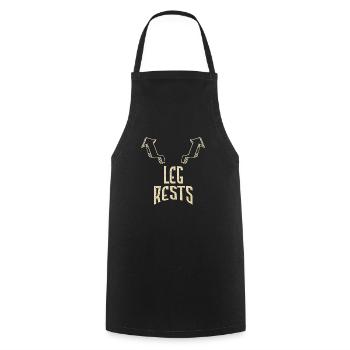 Leg Rests Funny Adult Humour Gifts - Tablier de cuisine - noir - Devant - AI Model Male 185 dark (185cm)