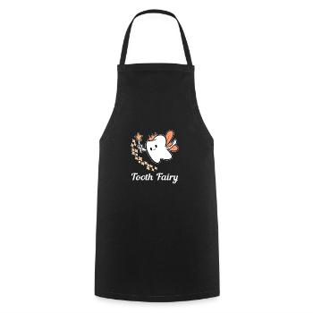 Fée dentiste Dentiste Cadeau - Tablier de cuisine - noir - Devant - AI Model Male 185 dark (185cm)