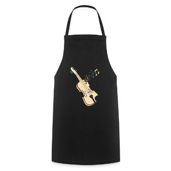 Violin Viola Cello Bass Artistic Music Sound Wave - Tablier de cuisine - noir - Devant - AI Model Male 185 dark (185cm)