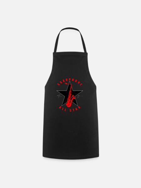 Saxophones ALL STAR - Tablier de cuisine - noir
